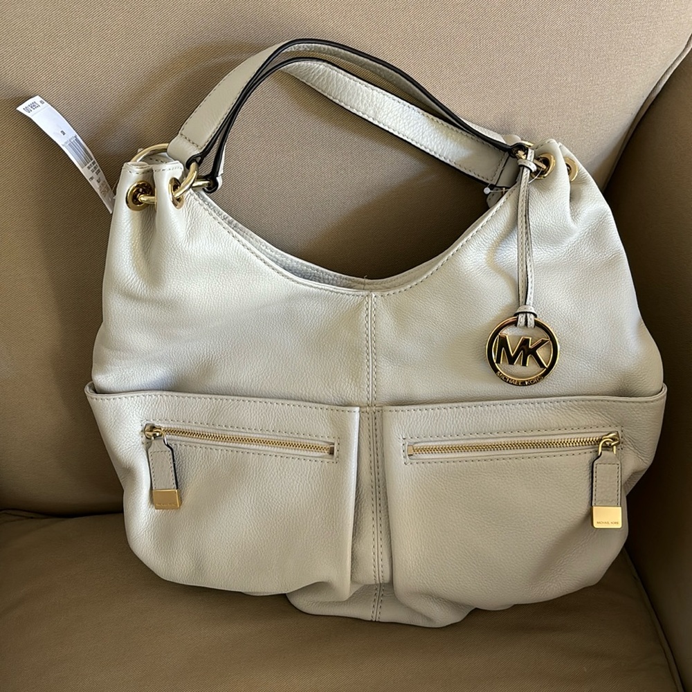 NWT MICHAEL KORS LAYTON LEATHER LARGE SHOULDER TOTE